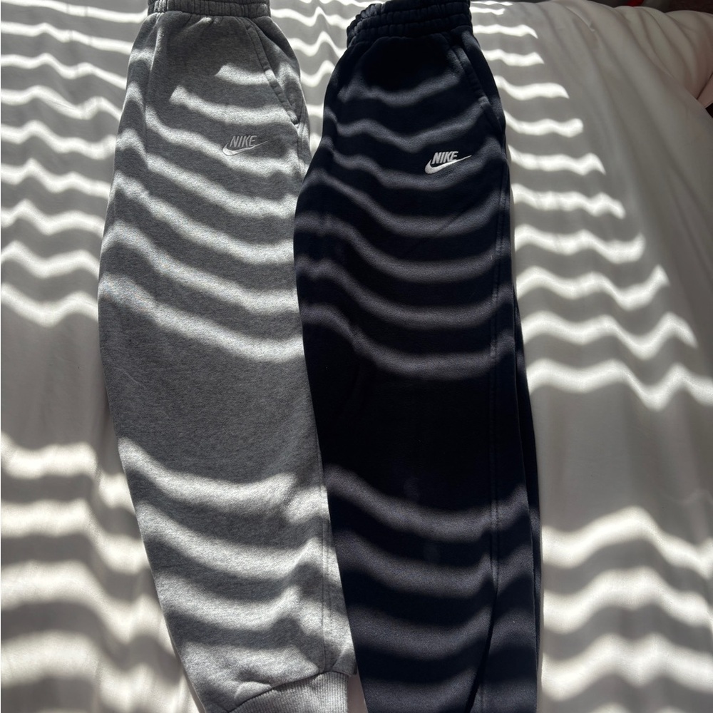 Nike Kids Grey & Black Fleece Jogger Pants - 2 Pack